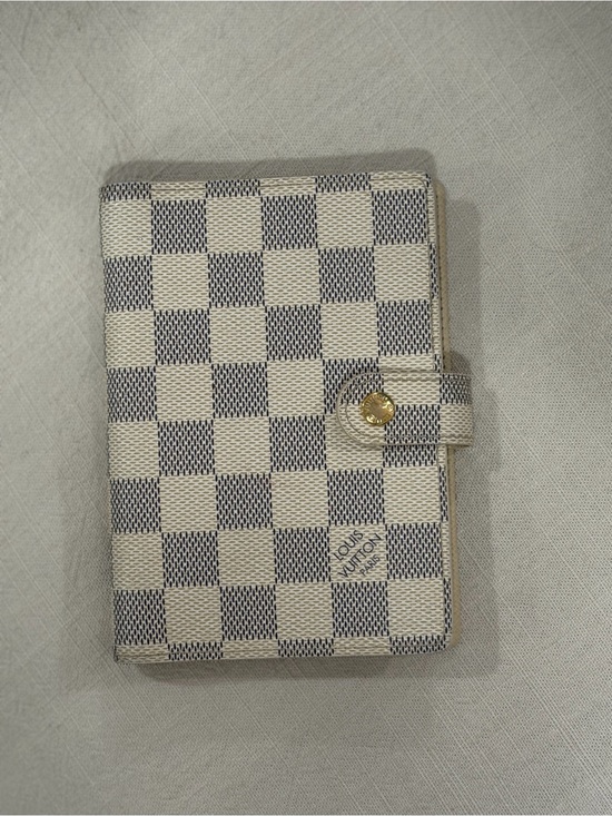 Louis Vuitton Other - Louis Vuitton Damier Azur Check Passport Holder in Cream and Blue